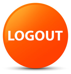 Logout orange round button