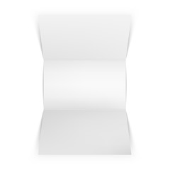 A4 mockup brochure. Top view. Template ready for your design. Vector illustration. Isolated on white background.