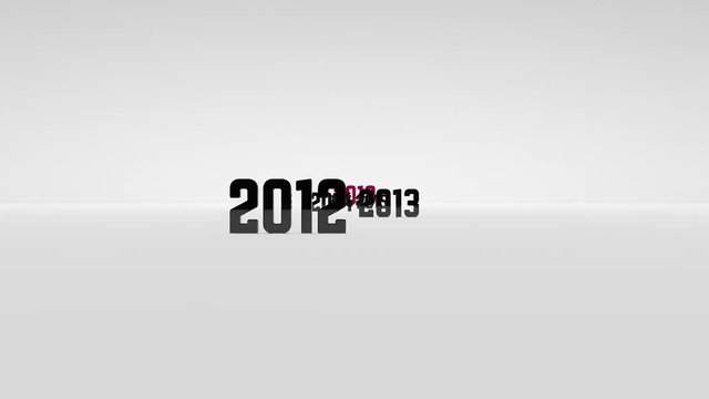 New Year's video 2018. The best video for the new year with the alpha channel. Camera flies from 2010 to 2018