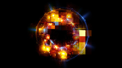 Abstract background. luminous swirling. Elegant glowing circle. Big data cloud. Light ring..Sparking particle. Space tunnel. Colorful ellipse. Glint sphere. Bright border. Magic portal. Energy ball.