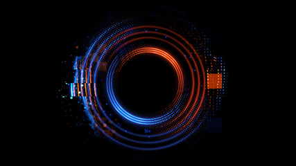 Abstract background. luminous swirling. Elegant glowing circle. Big data cloud. Light ring..Sparking particle. Space tunnel. Colorful ellipse. Glint sphere. Bright border. Magic portal. Energy ball.