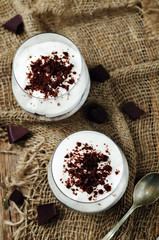 Chocolate cookies greek yogurt parfait