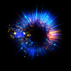 Abstract background. luminous swirling. Elegant glowing circle. Big data cloud. Light ring..Sparking particle. Space tunnel. Colorful ellipse. Glint sphere. Bright border. Magic portal. Energy ball.