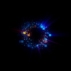 Abstract background. luminous swirling. Elegant glowing circle. Bright cloud. Radial rays. Fireworks.Sparking particle. Space tunnel. Colorful ellipse. Glint sphere. Glow galaxy. Magic portal