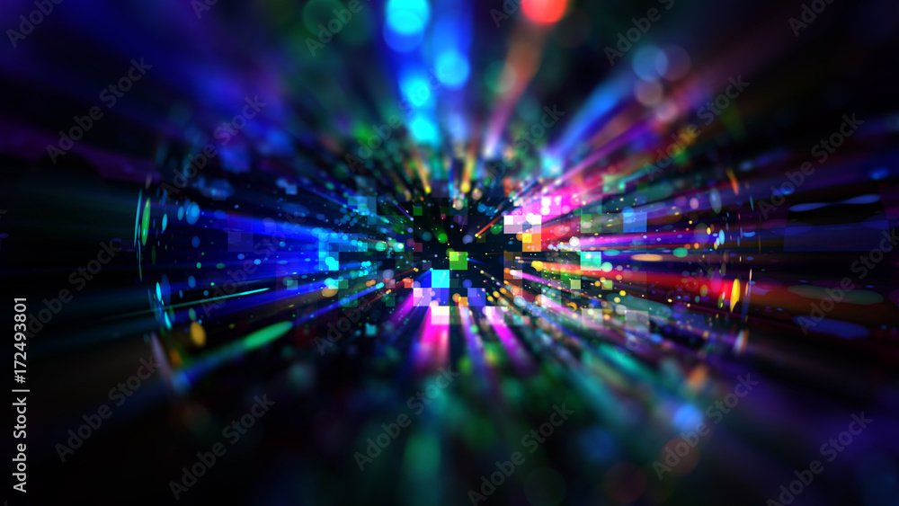 Canvas Prints abstract spacescape, black hole. star on dark background. magic explosion star with particles. .spee