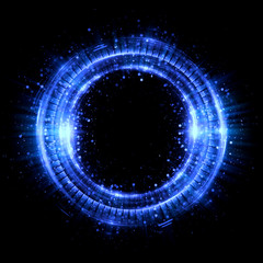 Abstract background. luminous swirling. Elegant glowing circle. Big data cloud. Light ring..Sparking particle. Space tunnel. Colorful ellipse. Glint sphere. Bright border. Magic portal. Energy ball.