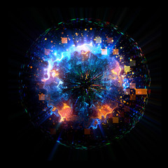 Abstract background. luminous swirling. Elegant glowing circle. Big data cloud. Light ring..Sparking particle. Space tunnel. Colorful ellipse. Glint sphere. Bright border. Magic portal. Energy ball.