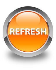 Refresh glossy orange round button