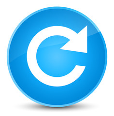 Reply rotate icon elegant cyan blue round button