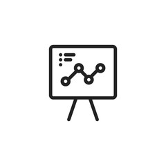 Stand Graph Vector Line Icon
