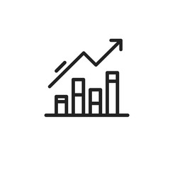 Graph Vector Line Icon