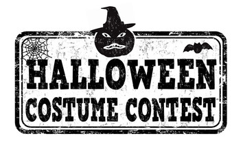 Halloween costume contest  sign or stamp