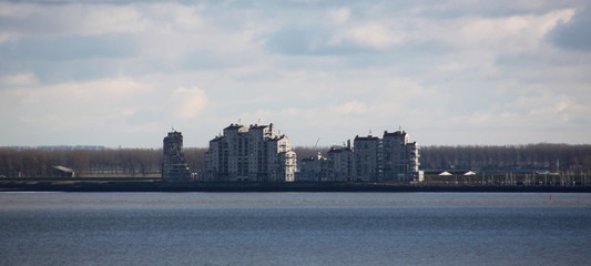 Fototapeta premium Skyline von Breskens an der Westerschelde