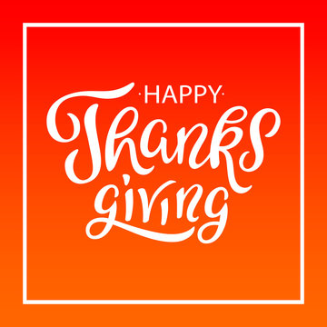 Happy Thanksgiving. Card template. Thanksgiving greeting. Vector, eps 10.