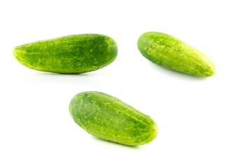 Cucumber collection isolated on white background