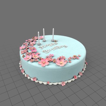 Birthday cake with candles
