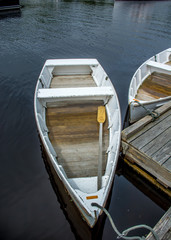 Fototapeta na wymiar Rowboat at Dock