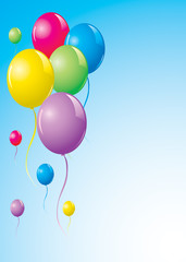 Colored party balloons