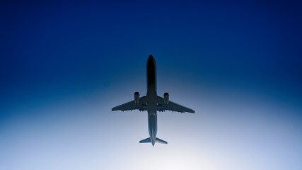 passenger plane taking off composition photography