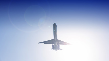 passenger plane taking off composition photography