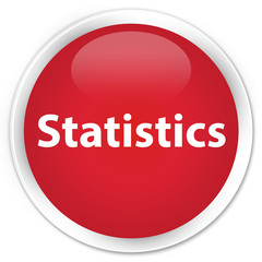 Statistics premium red round button