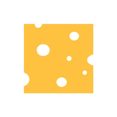 slice of yellow cheese- vector illustration
