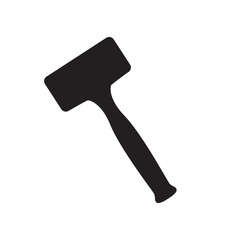 black hammer icon- vector illustration
