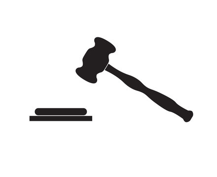 judge, auction hammer- vector illustration