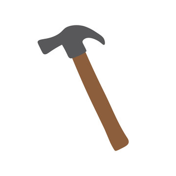 black hammer icon- vector illustration