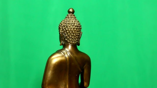 buddha statue with green screen