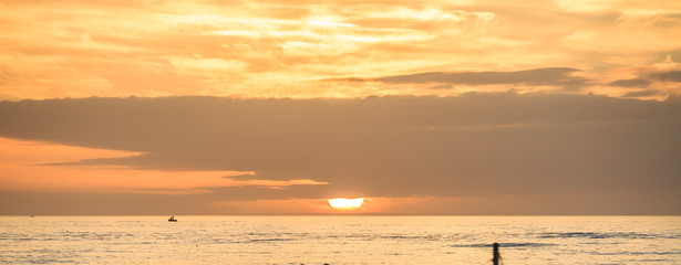 sunset at Tampa Florida beach