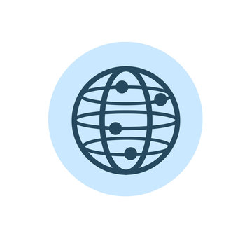 Illustration of globalization connection vector icon