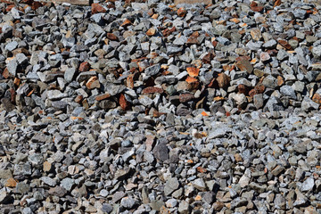 Coarse pebbles on the floor