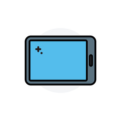 Tablet device concept Isolated Line Vector Illustration editable Icon