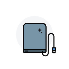 External Hard Drive concept Isolated Line Vector Illustration editable Icon