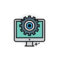 Setting concept Isolated Line Vector Illustration editable Icon