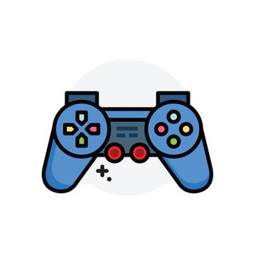 Game joystick concept Isolated Line Vector Illustration editable Icon