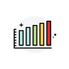 Business statistics concept Isolated Line Vector Illustration editable Icon