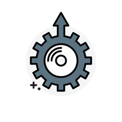 Software update concept Isolated Line Vector Illustration editable Icon