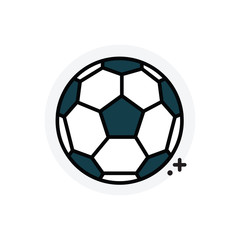 Obraz premium Soccer ball concept Isolated Line Vector Illustration editable Icon