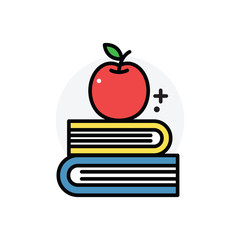 Books concept Isolated Line Vector Illustration editable Icon