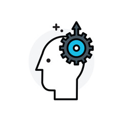 Brain ideas concept Isolated Line Vector Illustration editable Icon