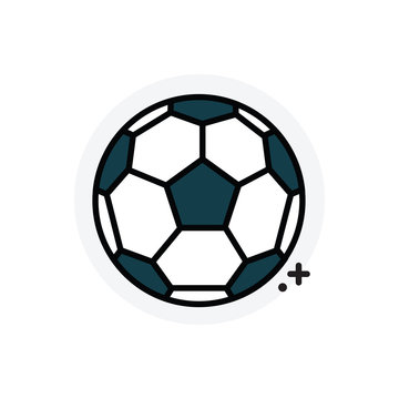 Soccer ball concept Isolated Line Vector Illustration editable Icon