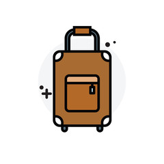 Vacation trunk concept Isolated Line Vector Illustration editable Icon