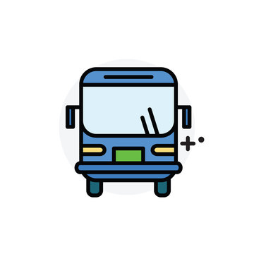 Bus concept Isolated Line Vector Illustration editable Icon