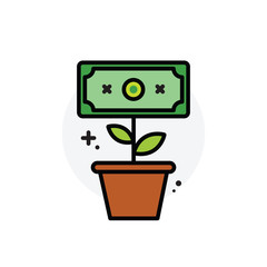 Money pot concept Isolated Line Vector Illustration editable Icon