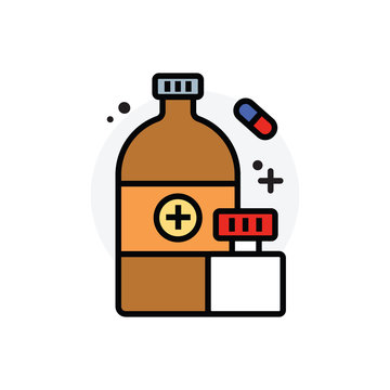 Drug concept Isolated Line Vector Illustration editable Icon