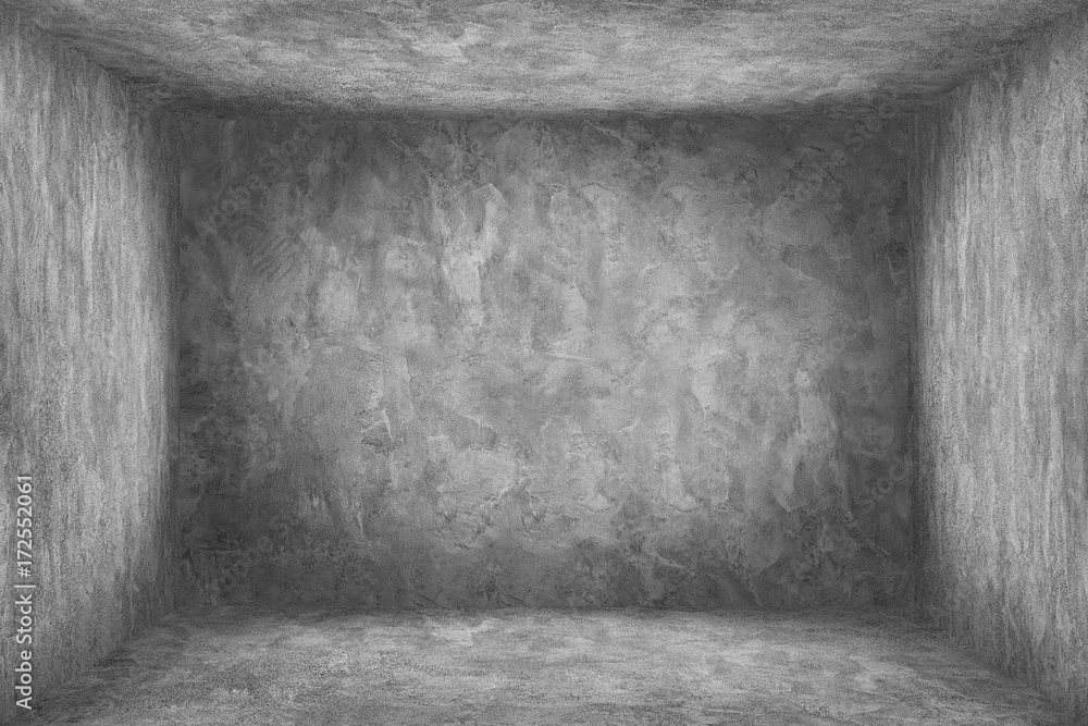 Poster empty cement and concrete room with shadow for background and design