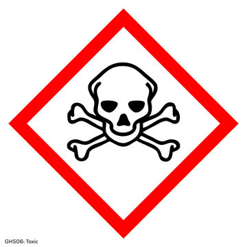 Toxic symbol GHS sign or symbol vector illustration