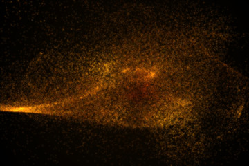 Fototapeta na wymiar Abstract background made of orange glowing particles